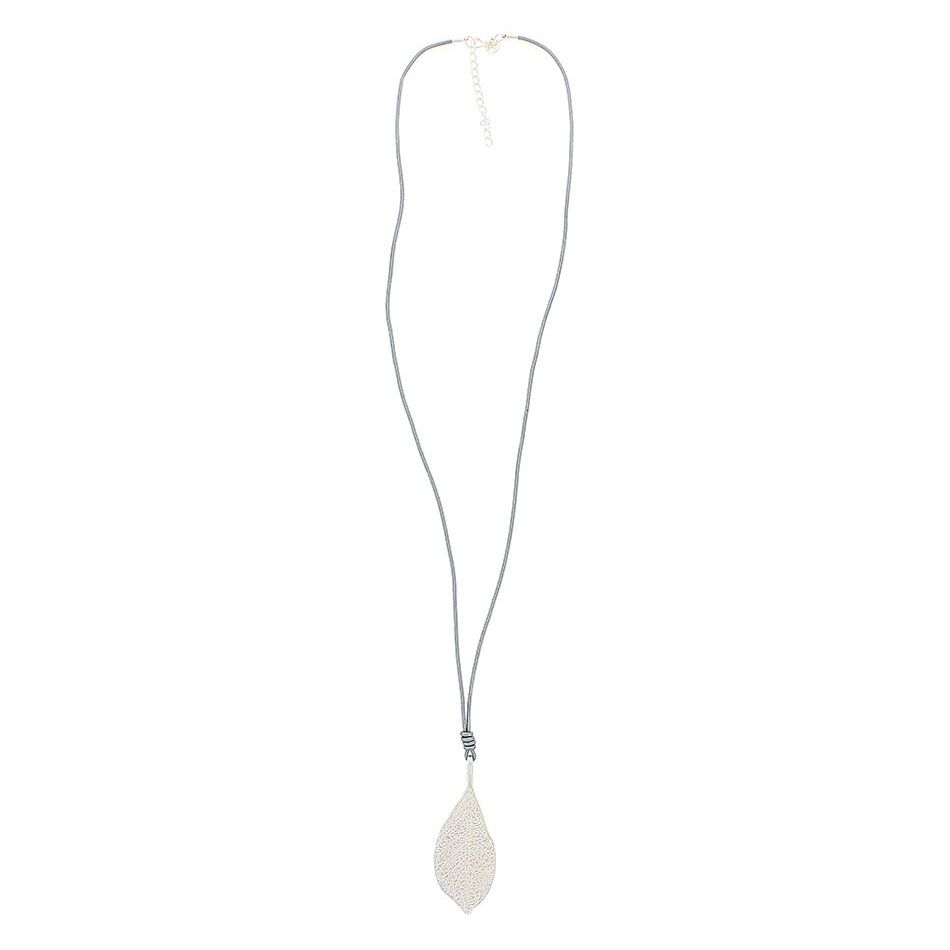 COLLAR LARGO COLGANTE HOJA