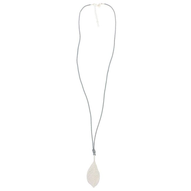 COLLAR LARGO COLGANTE HOJA