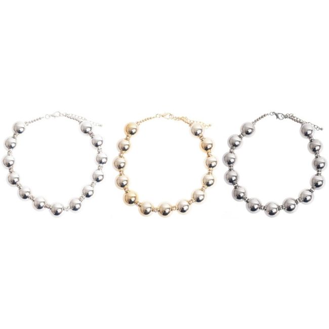 METAL BALL SHORT NECKLACE
