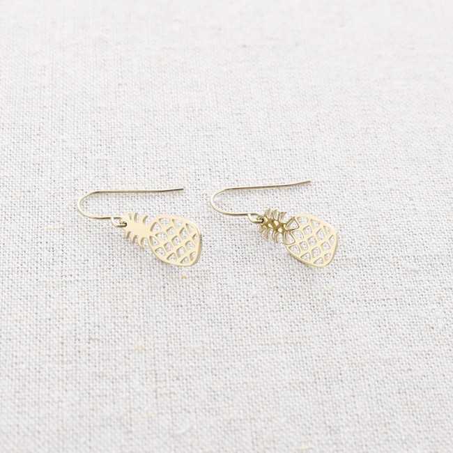 PINEAPPLE STEEL EARRINGS