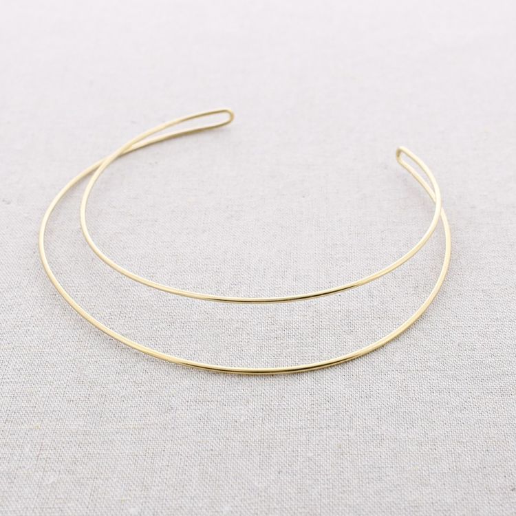 CHOKER ACERO AJUSTABLE DOBLE TIRA IRREGULAR