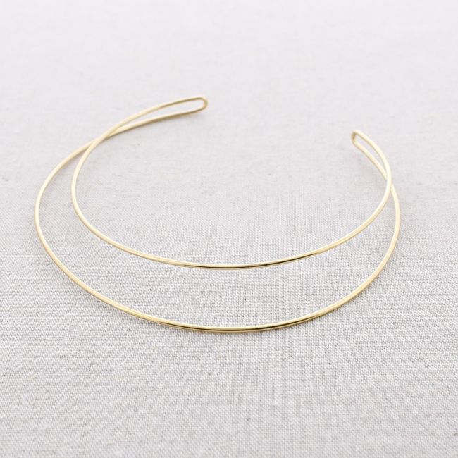 CHOKER ACERO AJUSTABLE DOBLE TIRA IRREGULAR