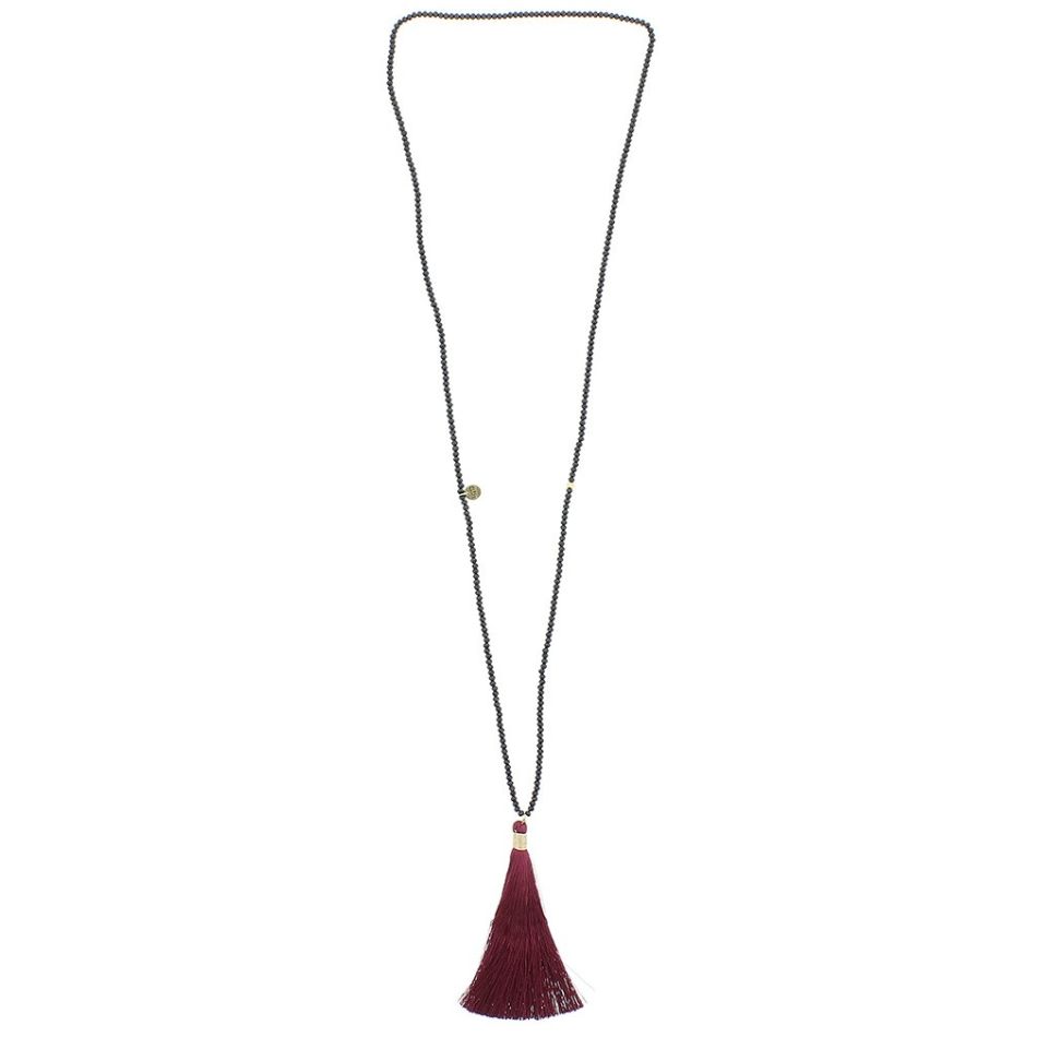 COLLAR LARGO COLGANTE FLECO