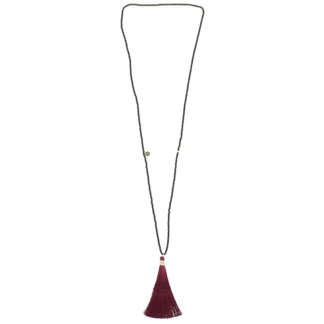 COLLAR LARGO COLGANTE FLECO