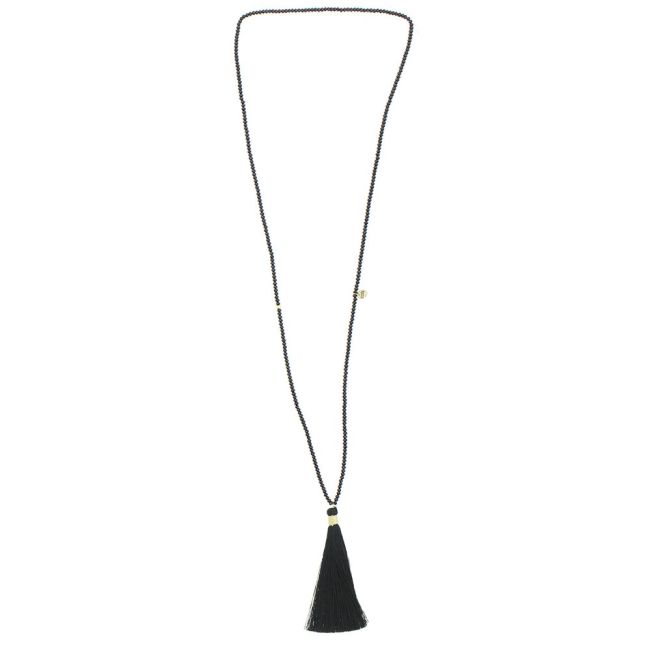 COLLAR LARGO COLGANTE FLECO