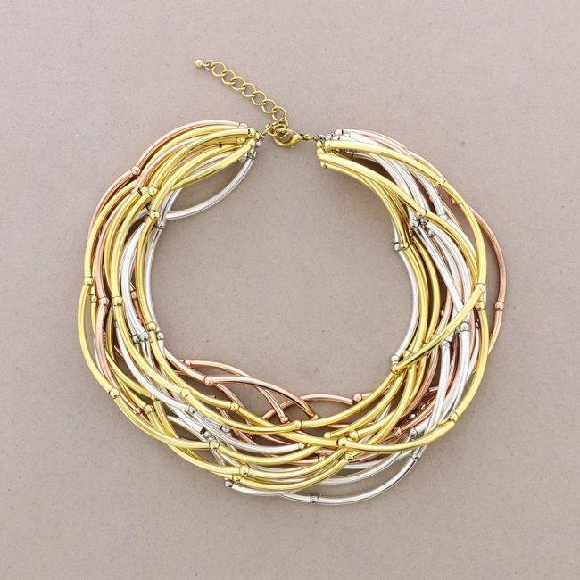 METAL BEADS SHORT NECKLACE