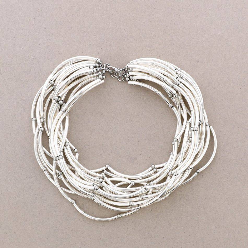 METAL BEADS SHORT NECKLACE