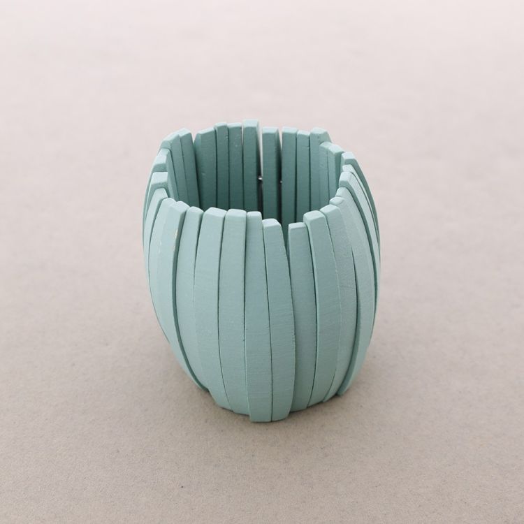 ELASTIC BRACELET WITH WOODEN BEADS