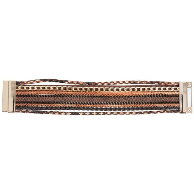 STRIPS BRACELET WITH MAGNET CLOSURE
