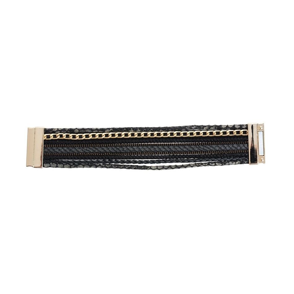 STRIPS BRACELET WITH MAGNET CLOSURE