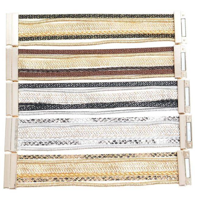 STRIPS BRACELET WITH MAGNET CLOSURE