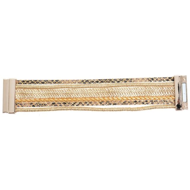 STRIPS BRACELET WITH MAGNET CLOSURE