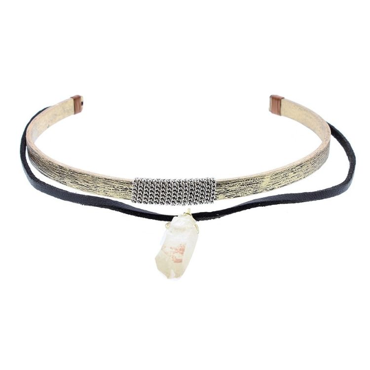 SUEDE METAL CHOKER