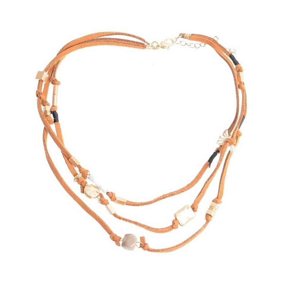 SUEDE CHOKER THREE LEVELS