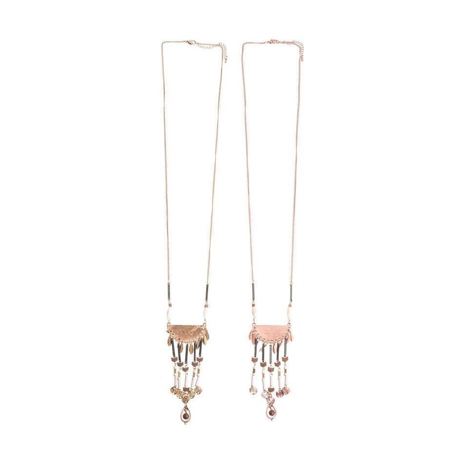 LONG NECKLACE PENDANTS BEADS