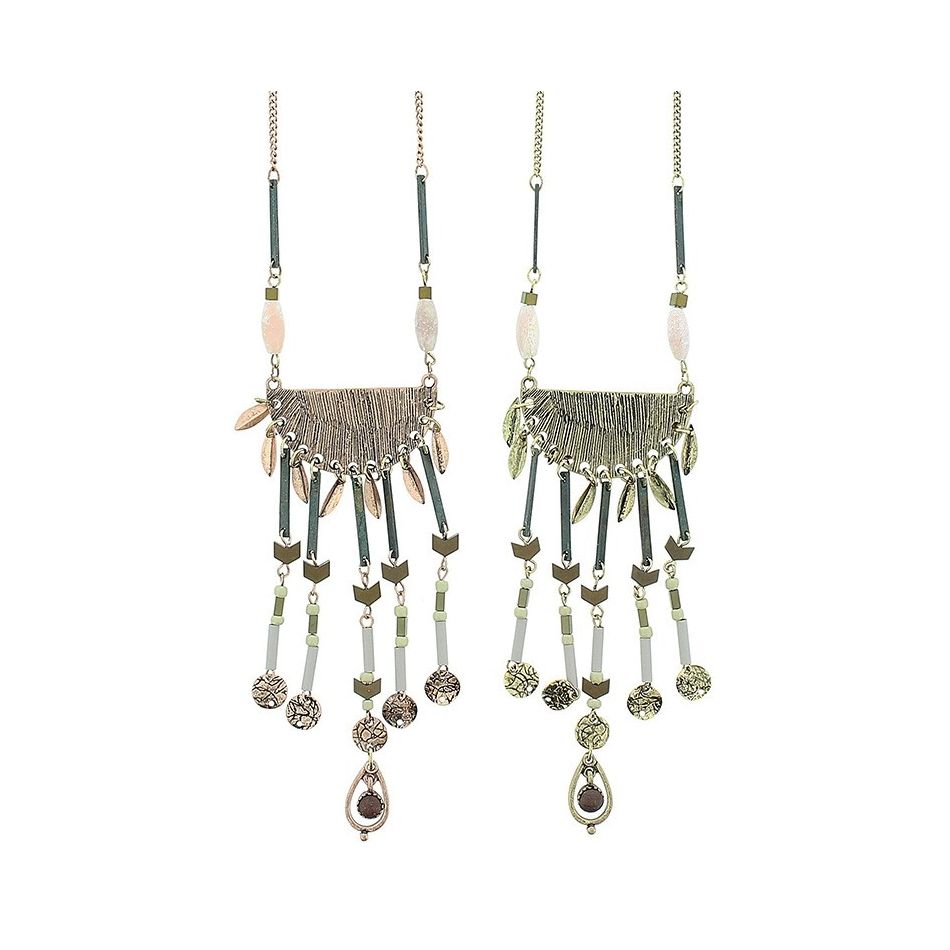 COLLAR LARGO COLGANTES CUENTAS