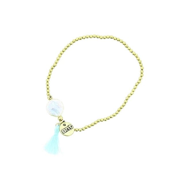PULSERA CUENTAS PERLA CULTIVADA FLECO