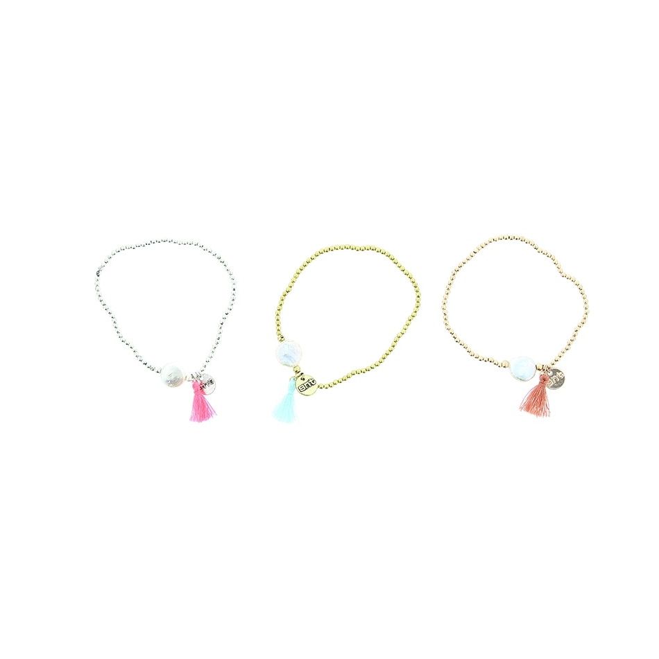 PULSERA CUENTAS PERLA CULTIVADA FLECO