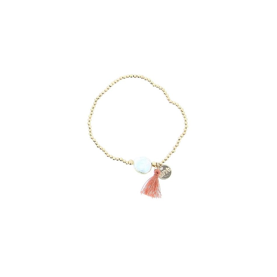 FRINGED CULTIVATED PEARL BEADS BRACELET