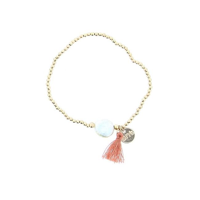 FRINGED CULTIVATED PEARL BEADS BRACELET