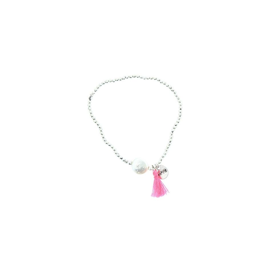 PULSERA CUENTAS PERLA CULTIVADA FLECO