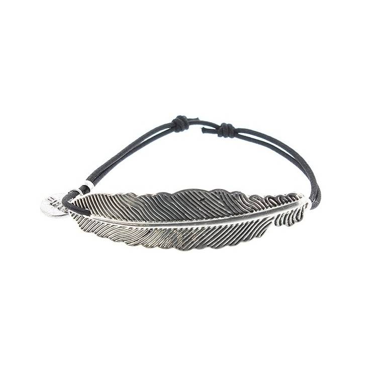 PULSERA GOMA HOJA METAL