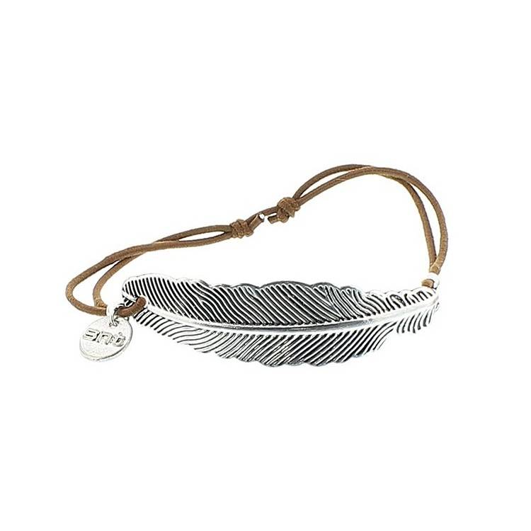PULSERA GOMA HOJA METAL 2