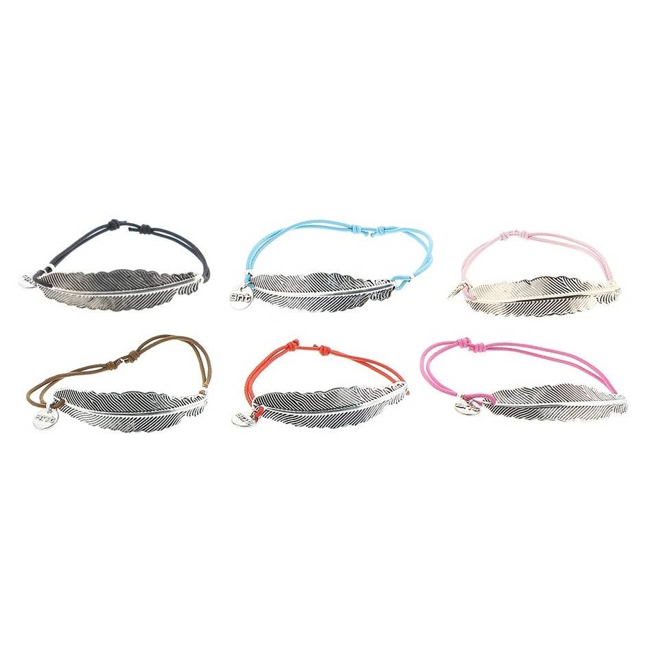 PULSERA GOMA HOJA METAL