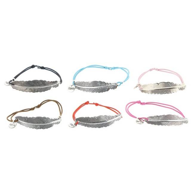 PULSERA GOMA HOJA METAL