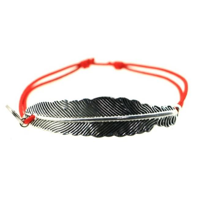 PULSERA GOMA HOJA METAL