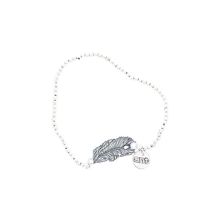 METAL FEATHER BEADS BRACELET