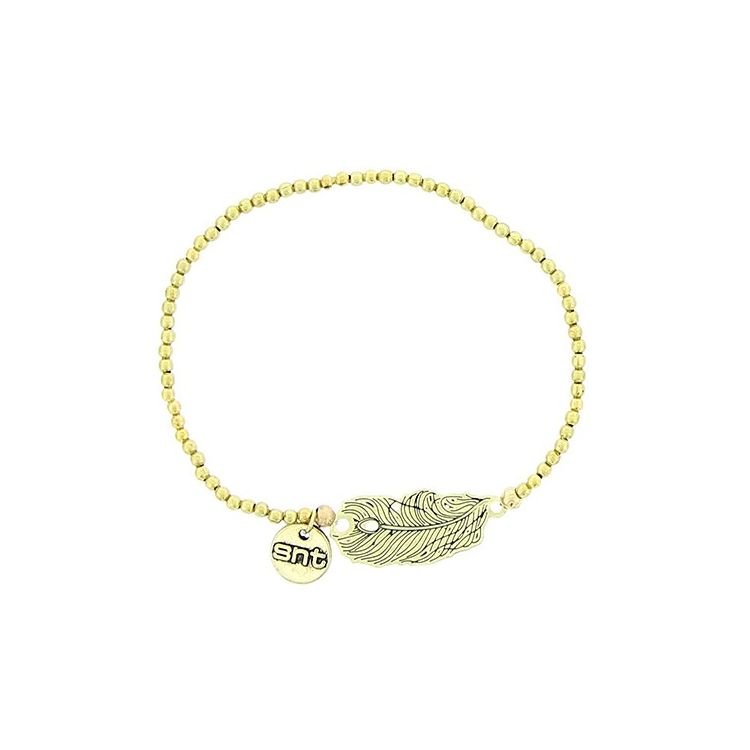 METAL FEATHER BEADS BRACELET 2