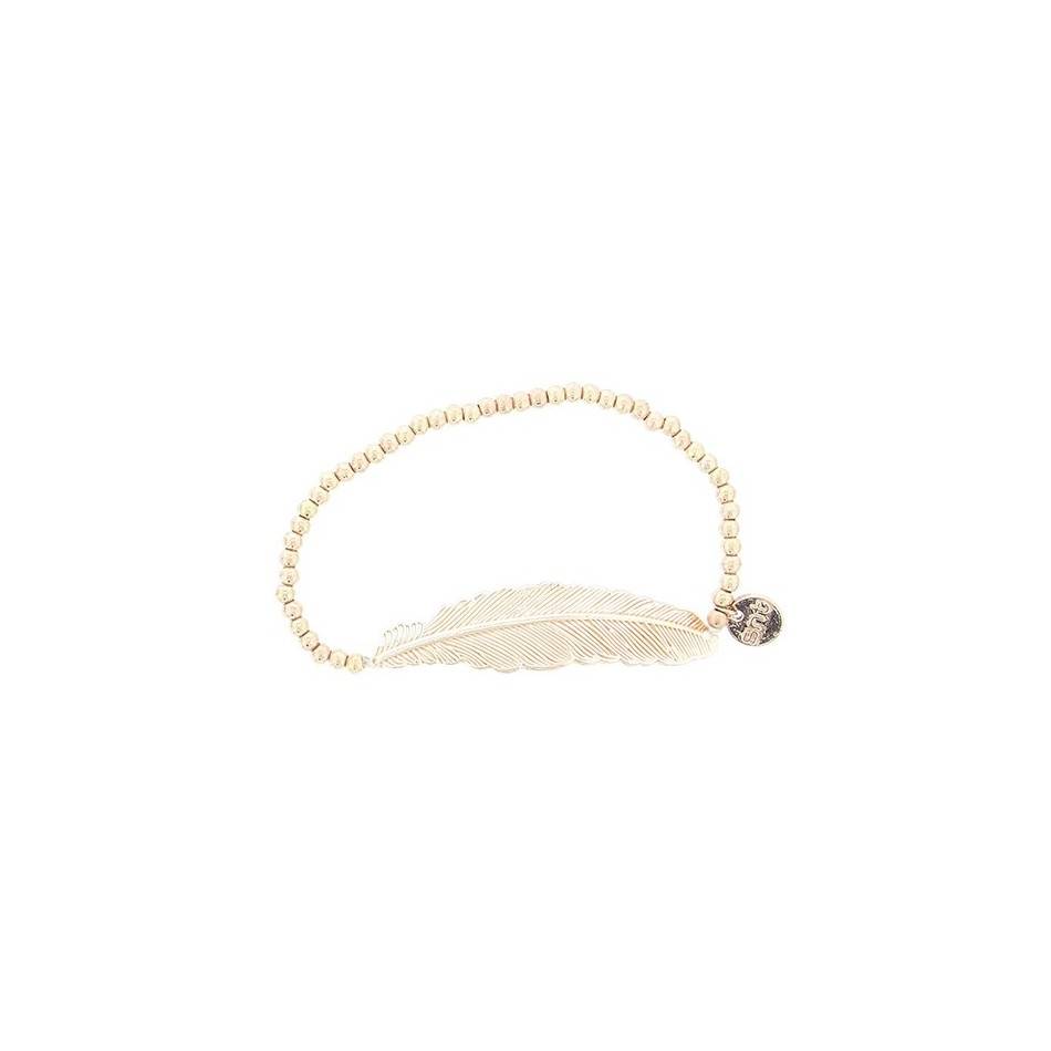 METAL LEAF BEADS BRACELET