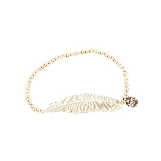 METAL LEAF BEADS BRACELET