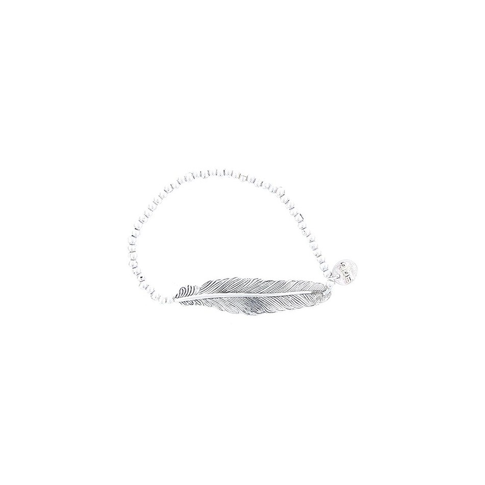 METAL LEAF BEADS BRACELET