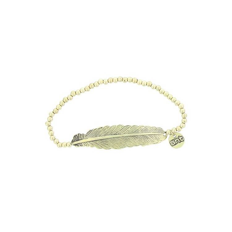 METAL LEAF BEADS BRACELET