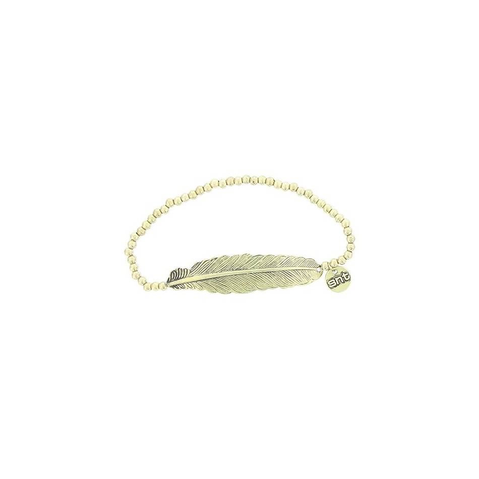 METAL LEAF BEADS BRACELET