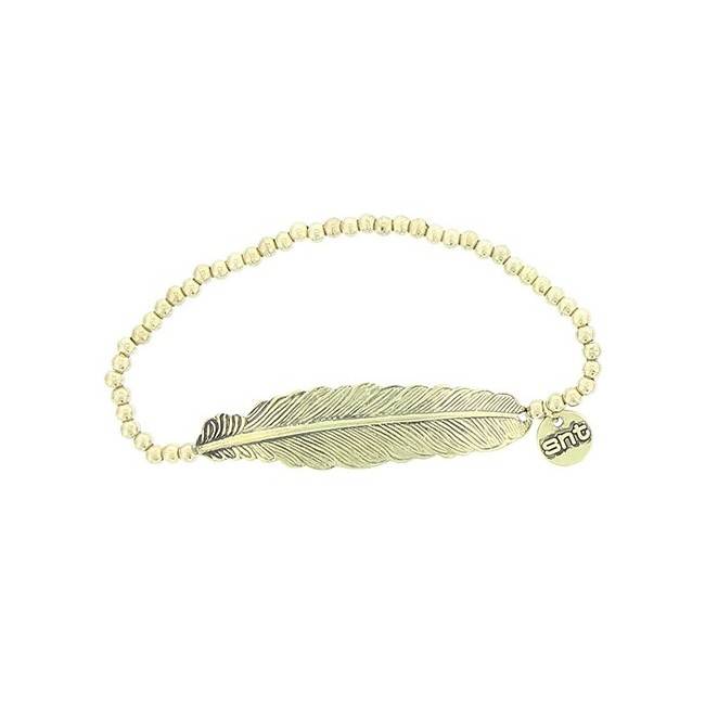 METAL LEAF BEADS BRACELET