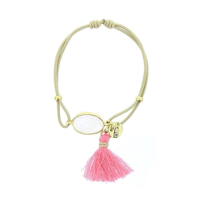 PULSERA GOMITA PIEDRA FLECO