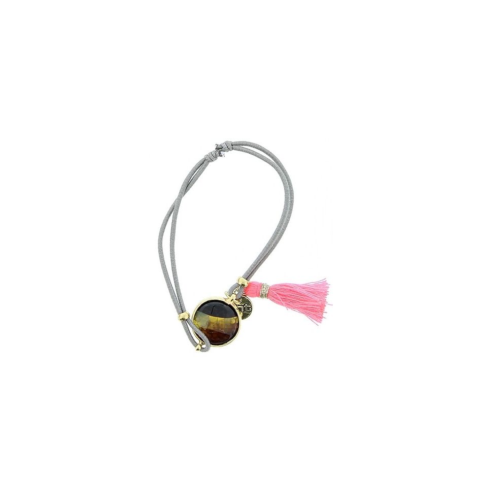 PULSERA GOMITA PIEDRA FLECO