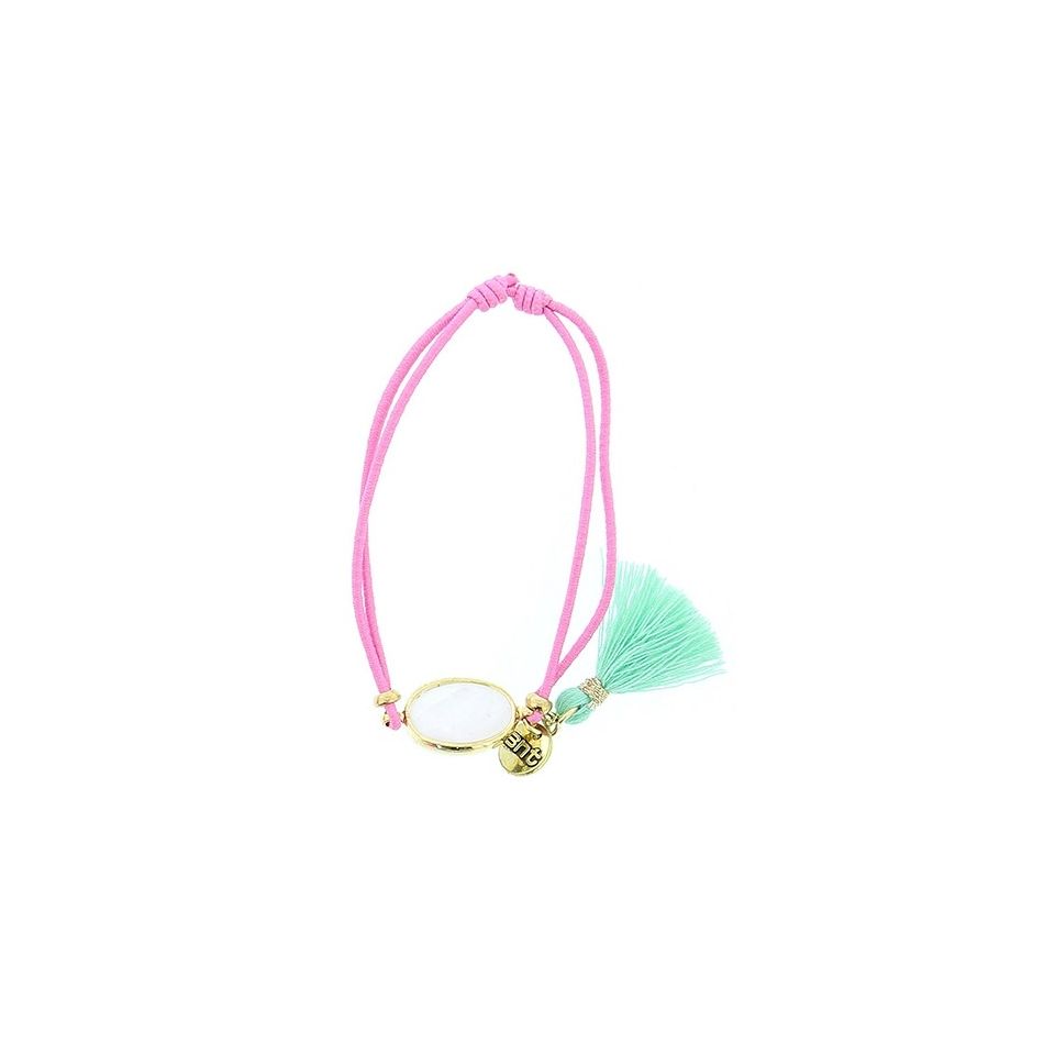 PULSERA GOMITA PIEDRA FLECO