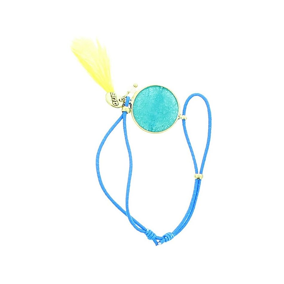 ELASTIC FACETED STONE BRACELET