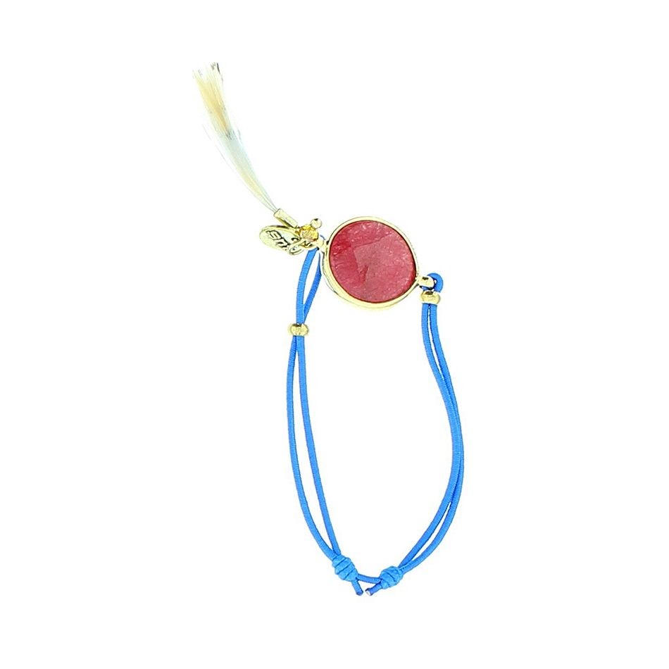 ELASTIC FACETED STONE BRACELET