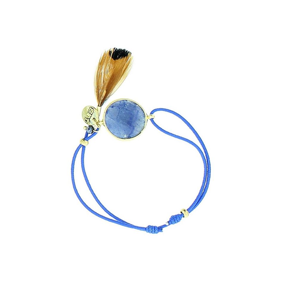 ELASTIC FACETED STONE BRACELET