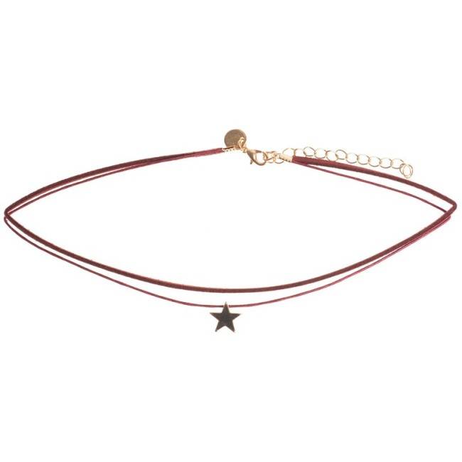 SUEDE CHOKER WITH STAR PENDANT