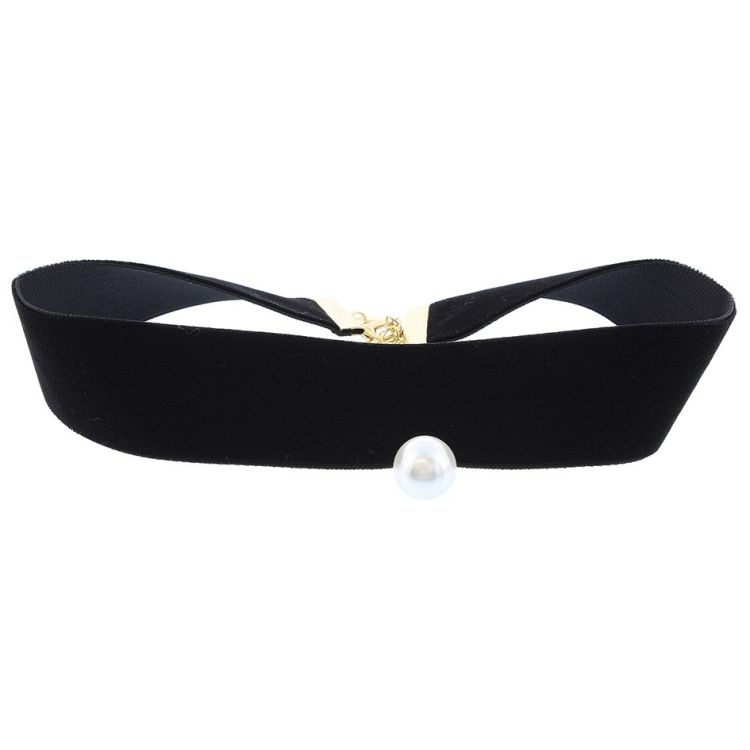 CHOKER TERCIOPELO PERLA COLGANTE