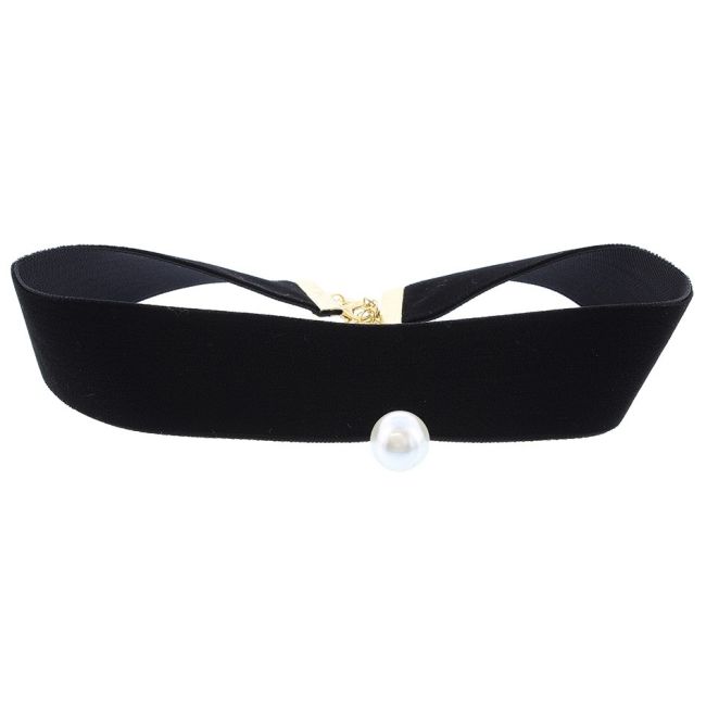 CHOKER TERCIOPELO PERLA COLGANTE