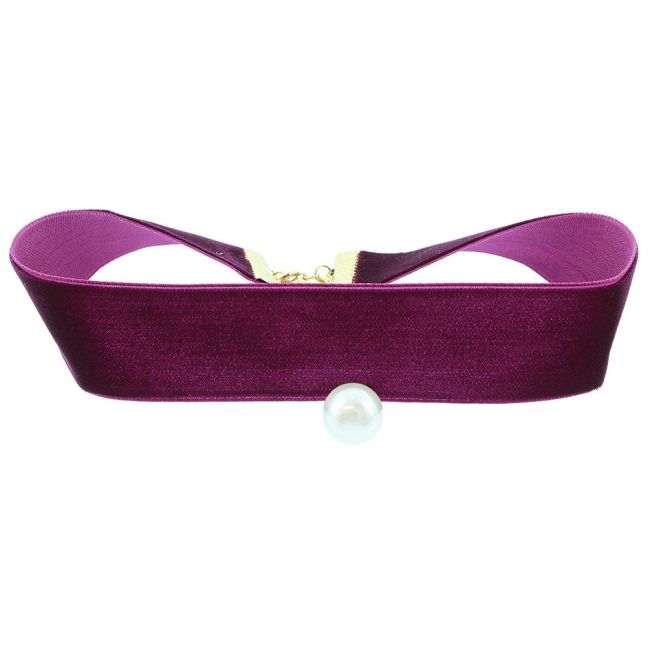CHOKER TERCIOPELO PERLA COLGANTE