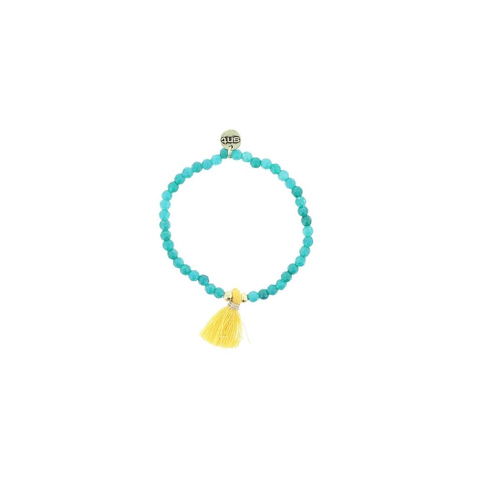 FRINGED STONE BEADS BRACELET