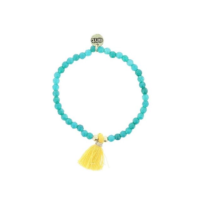 FRINGED STONE BEADS BRACELET
